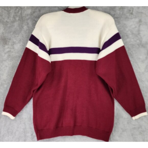 Outlander Sweater Womens Large Multicolor Button Front Knit Cardigan 90s Vintage - Picture 2 of 11